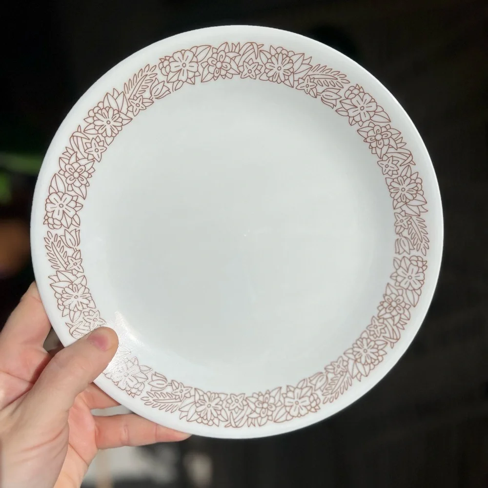 Corelle “Folk Flower” Plates (Set of 3) | Lunch Plates Floral Corelle Corning